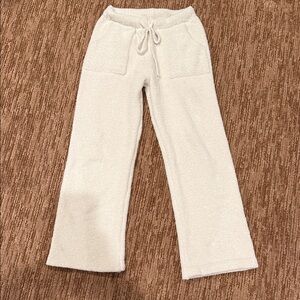 Cozy Women's Plush Lounge Pants - Cream